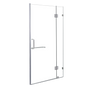 100 x 200cm Wall to Wall Frameless Shower Screen 10mm Glass By Della Francesca V63-830781