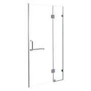 110 x 200cm Wall to Wall Frameless Shower Screen 10mm Glass By Della Francesca V63-830791