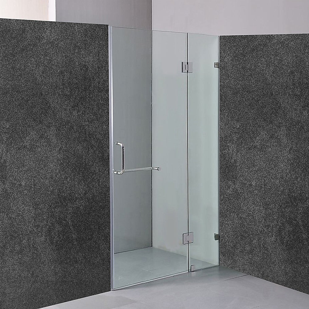 110 x 200cm Wall to Wall Frameless Shower Screen 10mm Glass By Della Francesca V63-830791