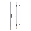 100 x 200cm Wall to Wall Frameless Shower Screen 10mm Glass By Della Francesca V63-830811
