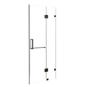 100 x 200cm Wall to Wall Frameless Shower Screen 10mm Glass By Della Francesca V63-830811