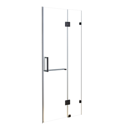 100 x 200cm Wall to Wall Frameless Shower Screen 10mm Glass By Della Francesca V63-830811