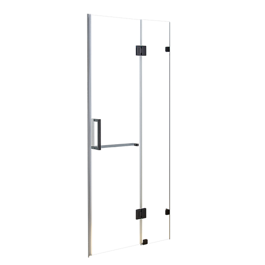100 x 200cm Wall to Wall Frameless Shower Screen 10mm Glass By Della Francesca V63-830811