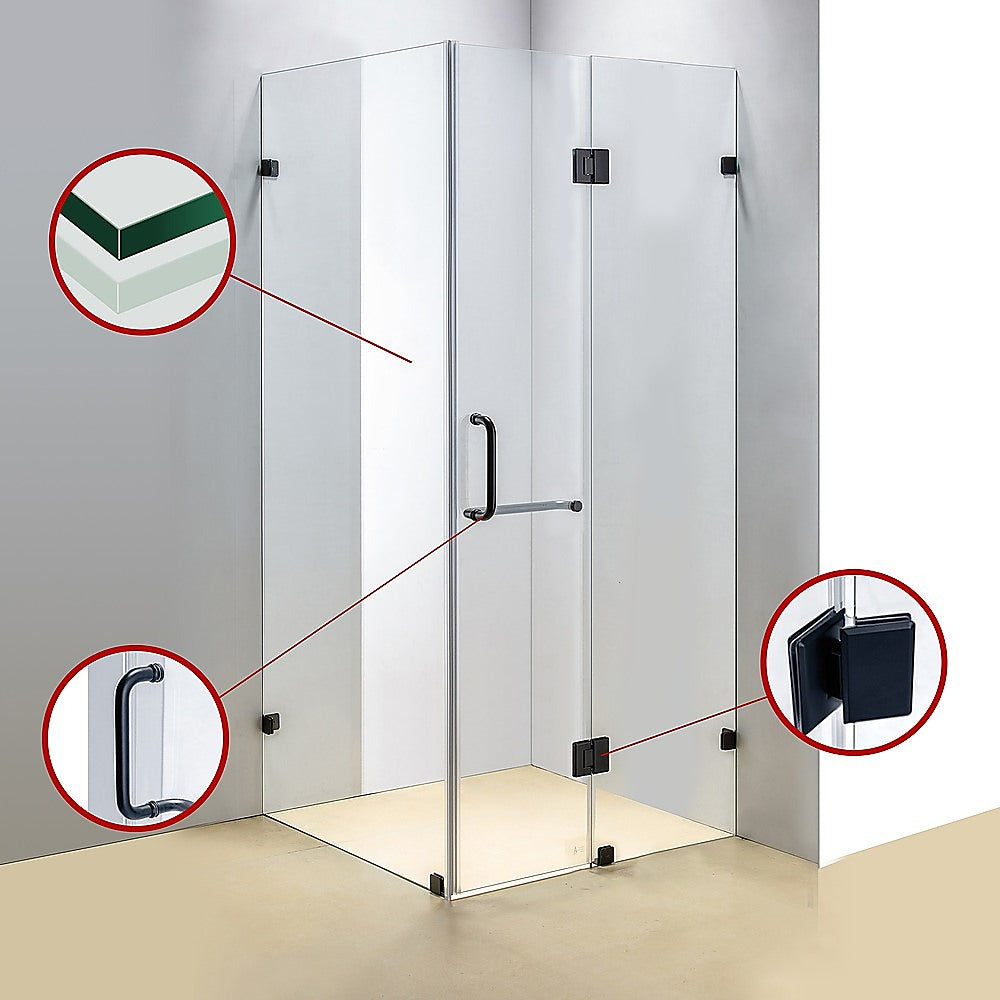 1000 x 700mm Frameless 10mm Glass Shower Screen By Della Francesca V63-830851