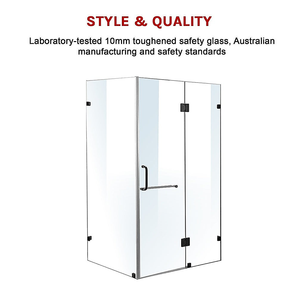 1200 x 1000mm Frameless 10mm Glass Shower Screen By Della Francesca V63-830961