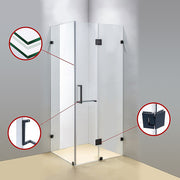 1100 x 800mm Frameless 10mm Glass Shower Screen By Della Francesca V63-831031