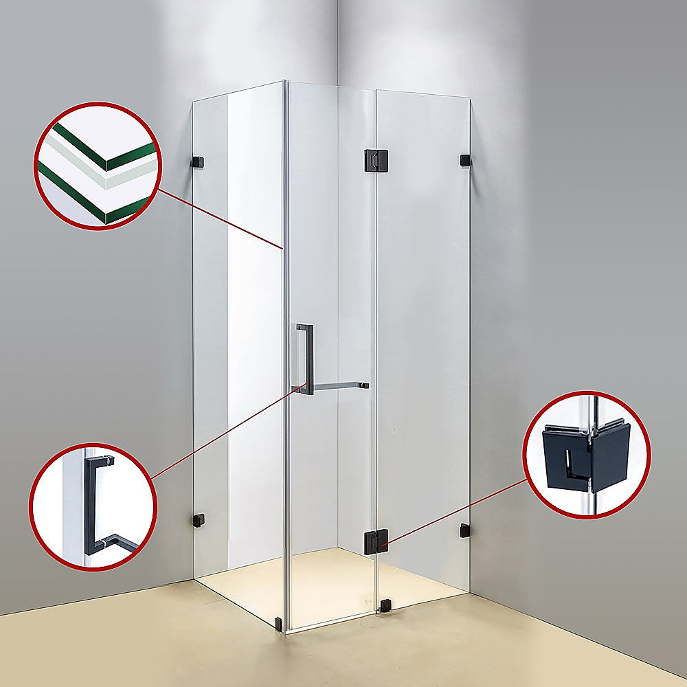 1100 x 800mm Frameless 10mm Glass Shower Screen By Della Francesca V63-831031