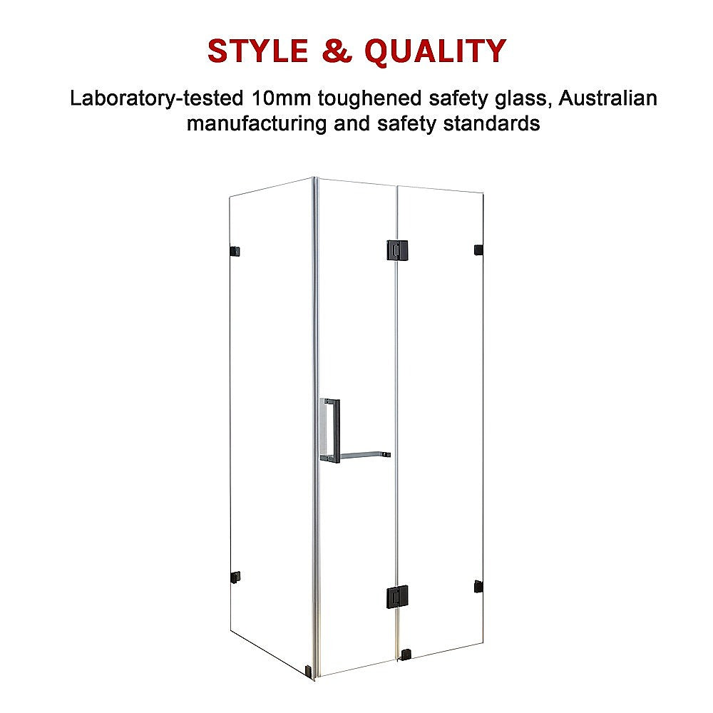 1100 x 900mm Frameless 10mm Glass Shower Screen By Della Francesca V63-831041