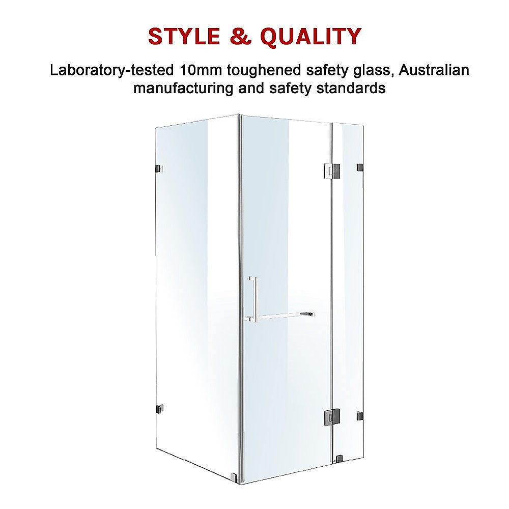 1100 x 800mm Frameless 10mm Glass Shower Screen By Della Francesca V63-831131