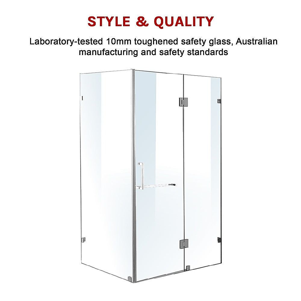 1200 x 700mm Frameless 10mm Glass Shower Screen By Della Francesca V63-831151