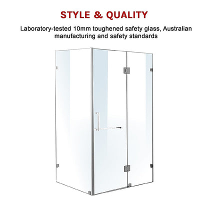 1200 x 700mm Frameless 10mm Glass Shower Screen By Della Francesca V63-831151