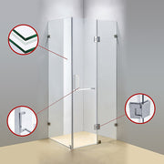 1200 x 700mm Frameless 10mm Glass Shower Screen By Della Francesca V63-831151