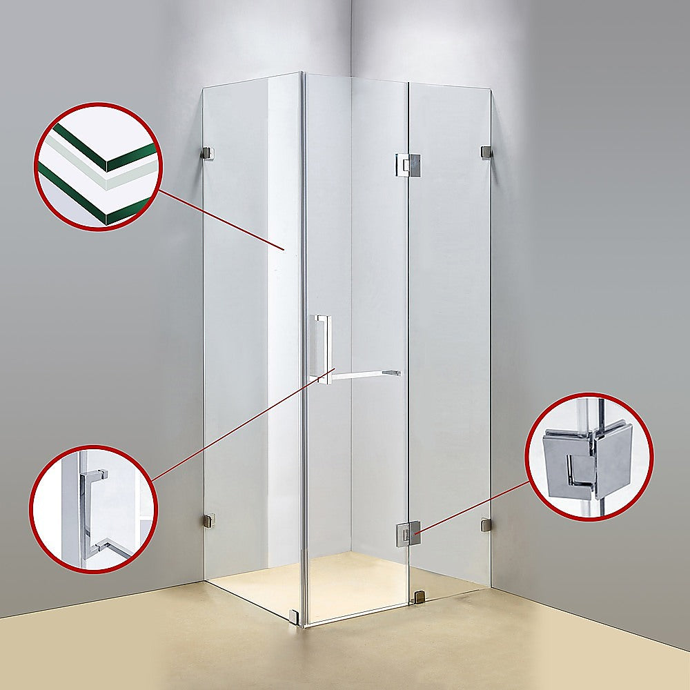 1200 x 700mm Frameless 10mm Glass Shower Screen By Della Francesca V63-831151