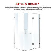 1200 x 800mm Frameless 10mm Glass Shower Screen By Della Francesca V63-831161