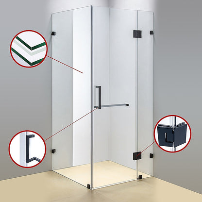 1200 x 1000mm Frameless 10mm Glass Shower Screen By Della Francesca V63-831181