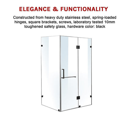 1200 x 1000mm Frameless 10mm Glass Shower Screen By Della Francesca V63-831181