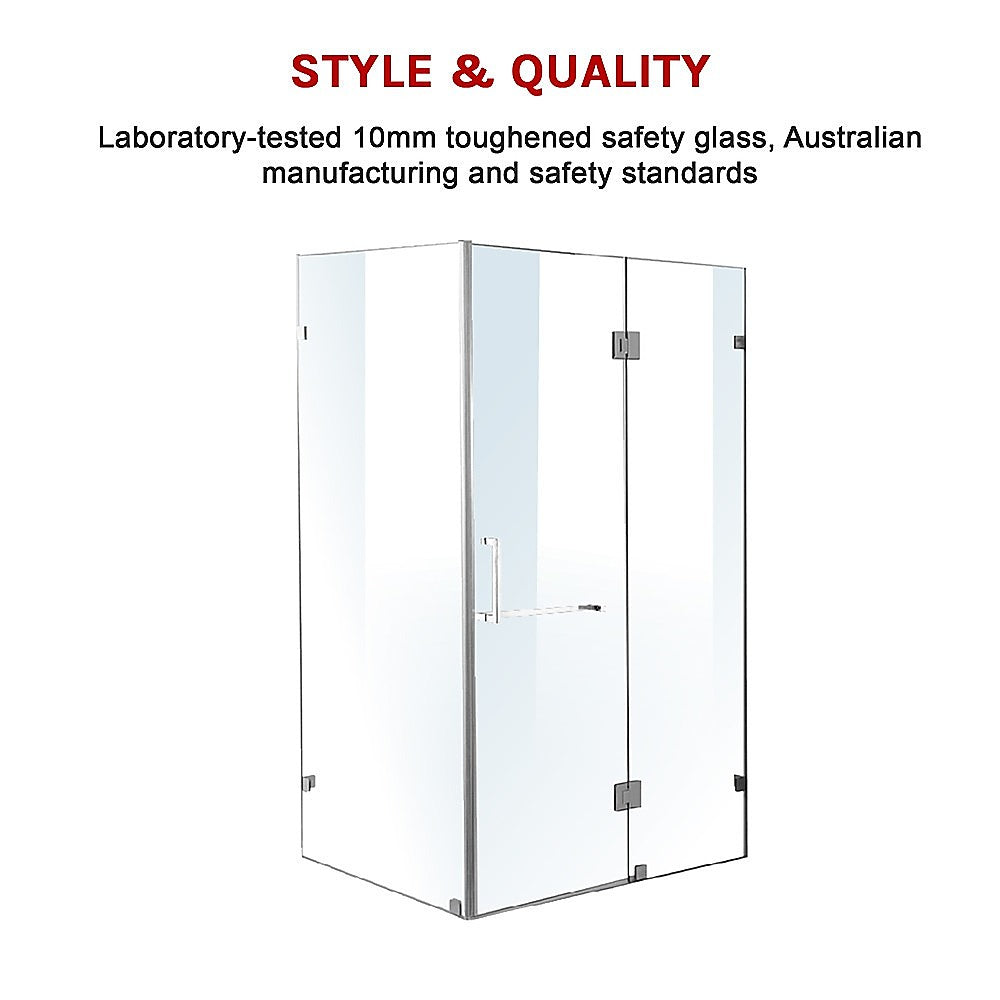 1200 x 1000mm Frameless 10mm Glass Shower Screen By Della Francesca V63-831221