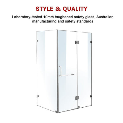 1200 x 1000mm Frameless 10mm Glass Shower Screen By Della Francesca V63-831221
