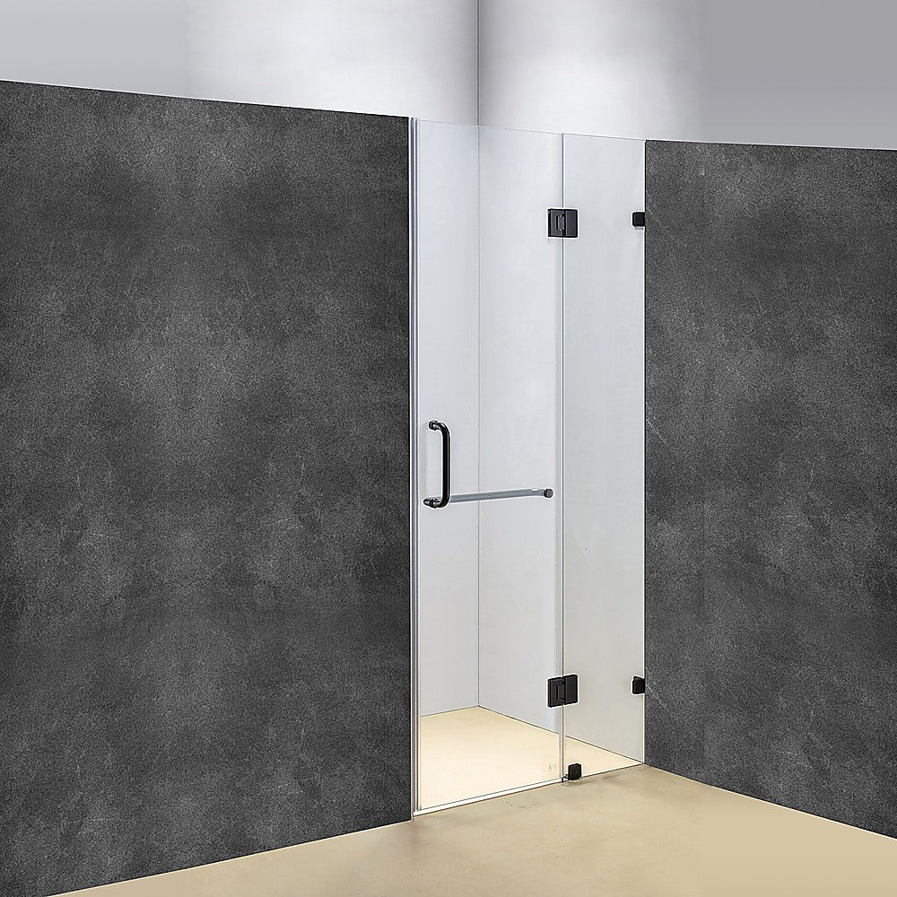 100 x 200cm Wall to Wall Frameless Shower Screen 10mm Glass By Della Francesca V63-831241