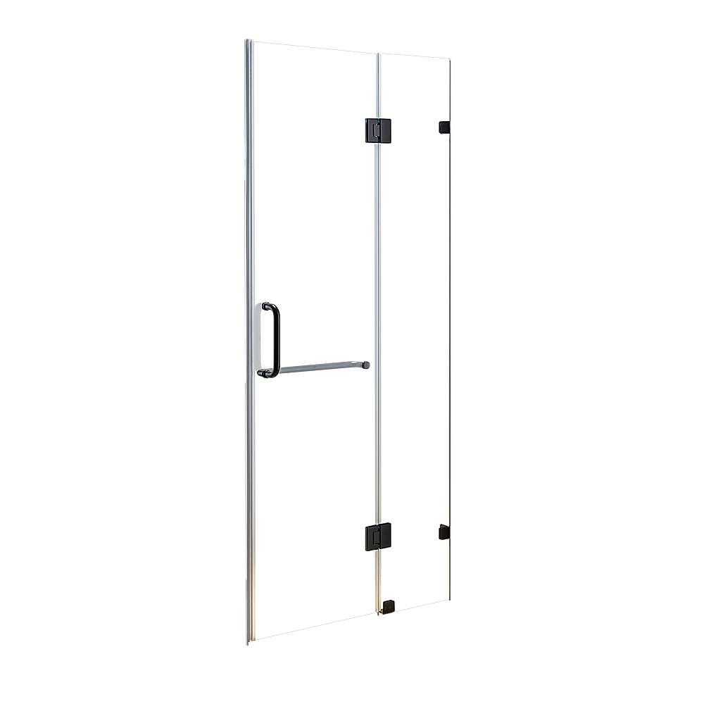 100 x 200cm Wall to Wall Frameless Shower Screen 10mm Glass By Della Francesca V63-831241