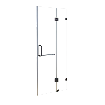 100 x 200cm Wall to Wall Frameless Shower Screen 10mm Glass By Della Francesca V63-831241