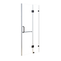 100 x 200cm Wall to Wall Frameless Shower Screen 10mm Glass By Della Francesca V63-831241