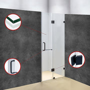 120 x 200cm Wall to Wall Frameless Shower Screen 10mm Glass By Della Francesca V63-831261