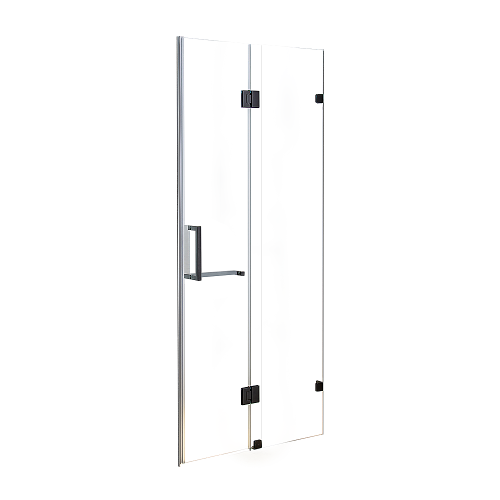 120 x 200cm Wall to Wall Frameless Shower Screen 10mm Glass By Della Francesca V63-831301