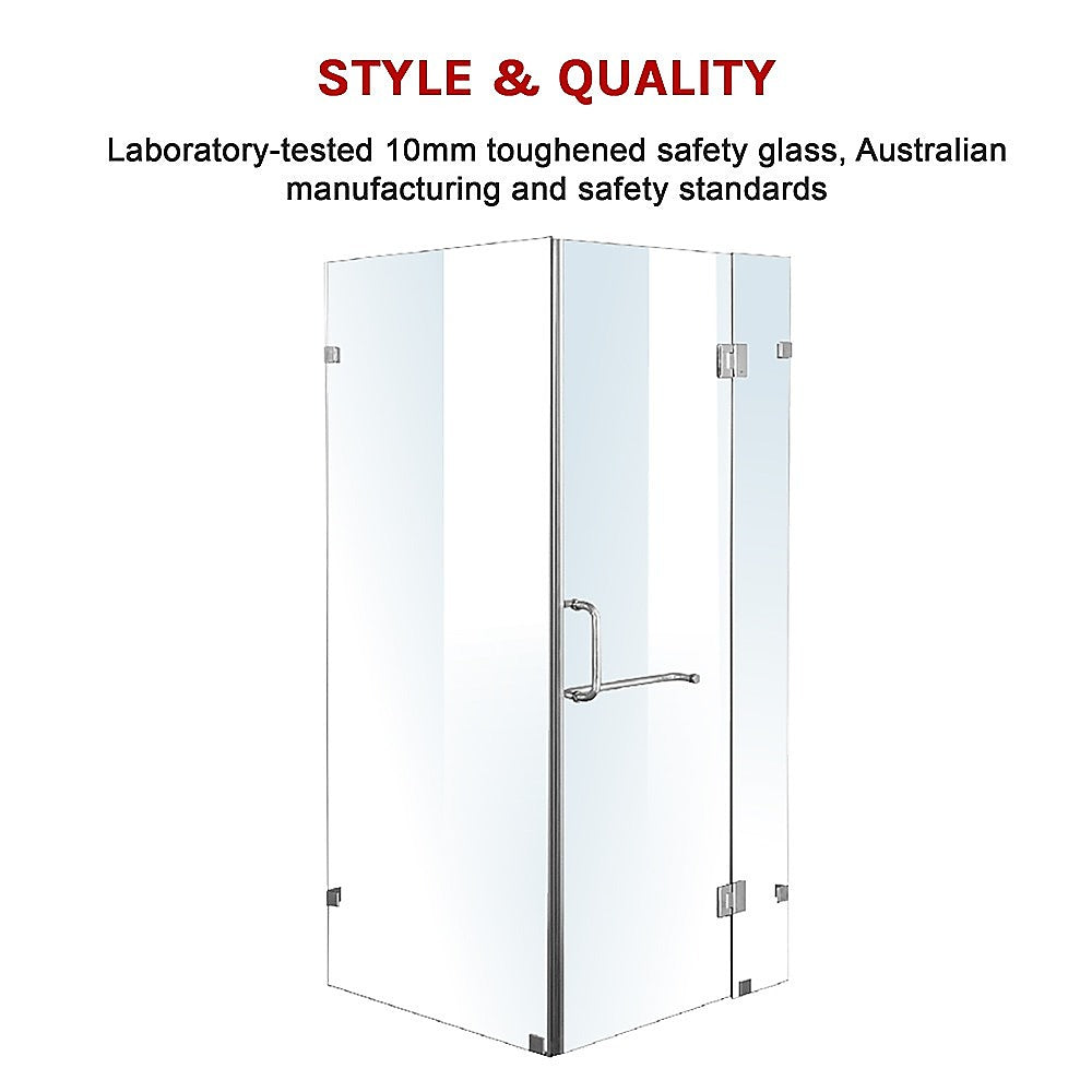 1000 x 800mm Frameless 10mm Glass Shower Screen By Della Francesca V63-831341