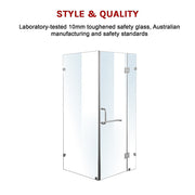 1000 x 900mm Frameless 10mm Glass Shower Screen By Della Francesca V63-831351