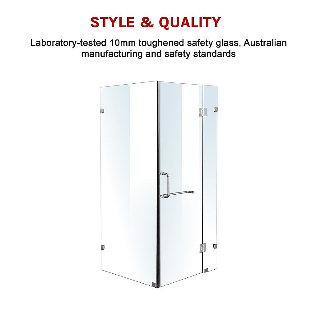 1000 x 900mm Frameless 10mm Glass Shower Screen By Della Francesca V63-831351