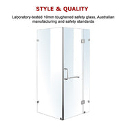 1100 x 700mm Frameless 10mm Glass Shower Screen By Della Francesca V63-831361