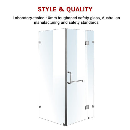 1100 x 700mm Frameless 10mm Glass Shower Screen By Della Francesca V63-831361