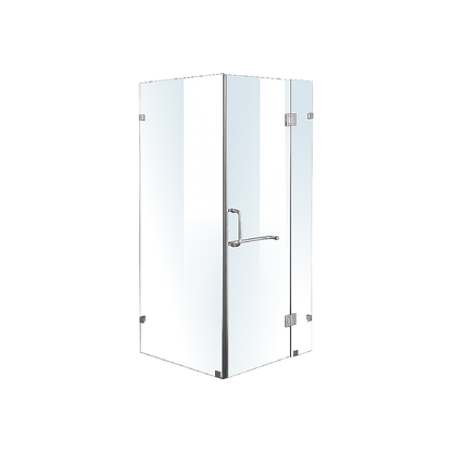1100 x 800mm Frameless 10mm Glass Shower Screen By Della Francesca V63-831371