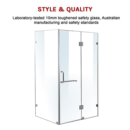 1100 x 900mm Frameless 10mm Glass Shower Screen By Della Francesca V63-831381