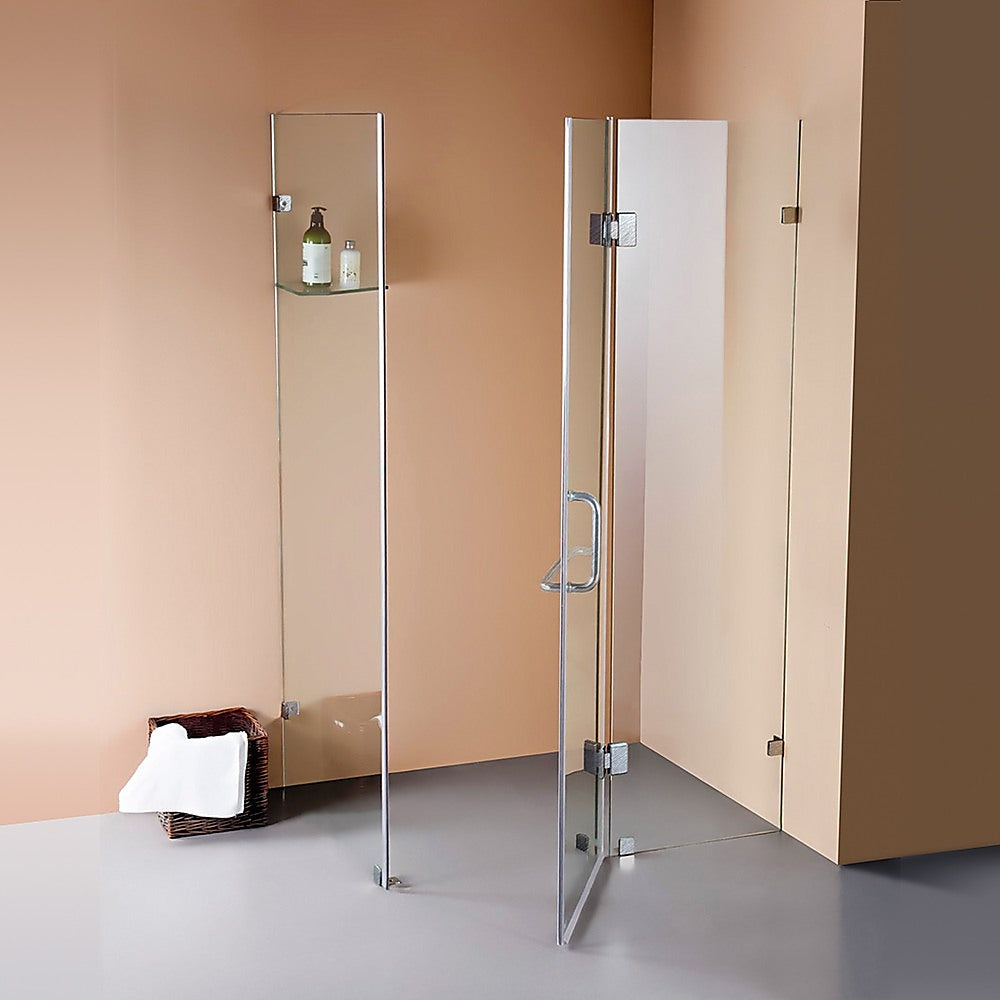 1200 x 700mm Frameless 10mm Glass Shower Screen By Della Francesca V63-831391