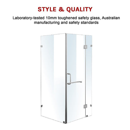 1200 x 700mm Frameless 10mm Glass Shower Screen By Della Francesca V63-831391