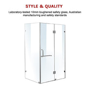 1200 x 1000mm Frameless 10mm Glass Shower Screen By Della Francesca V63-831431
