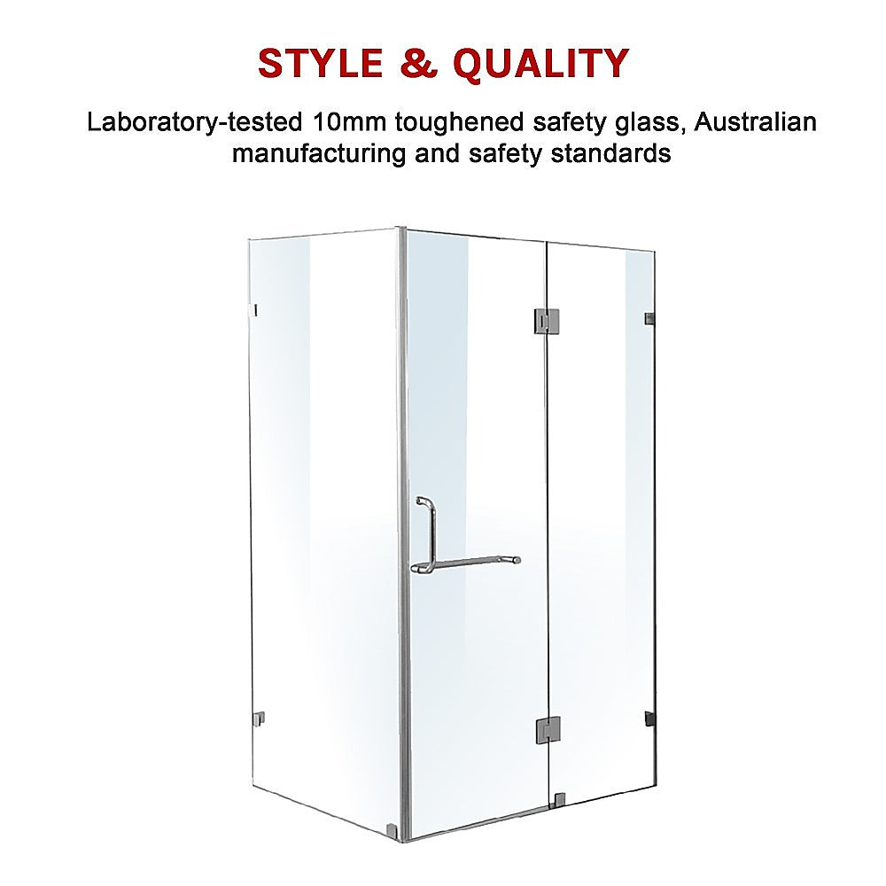 1200 x 1000mm Frameless 10mm Glass Shower Screen By Della Francesca V63-831431