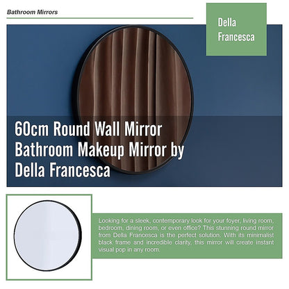 60cm Round Wall Mirror Bathroom Makeup Mirror by Della Francesca V63-831461