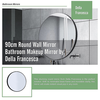 90cm Round Wall Mirror Bathroom Makeup Mirror by Della Francesca V63-831491