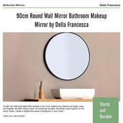 90cm Round Wall Mirror Bathroom Makeup Mirror by Della Francesca V63-831491