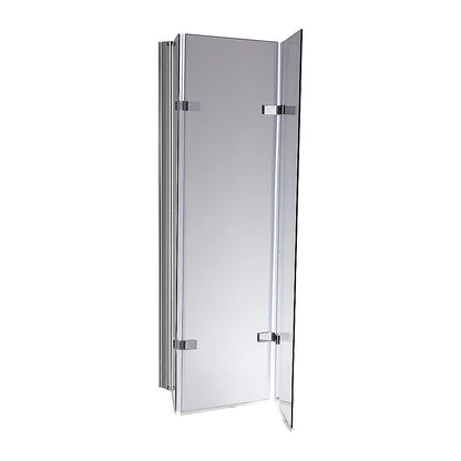 3 Fold Chrome Folding Bath Shower Screen Door Panel 1300mm x 1400mm V63-831501