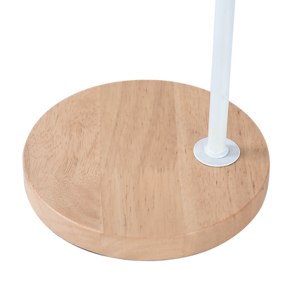 Modern Table lamp Desk Light Timber Base Bedside Bedroom White V63-831561