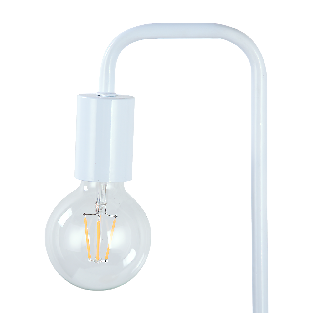 Modern Table lamp Desk Light Timber Base Bedside Bedroom White V63-831561