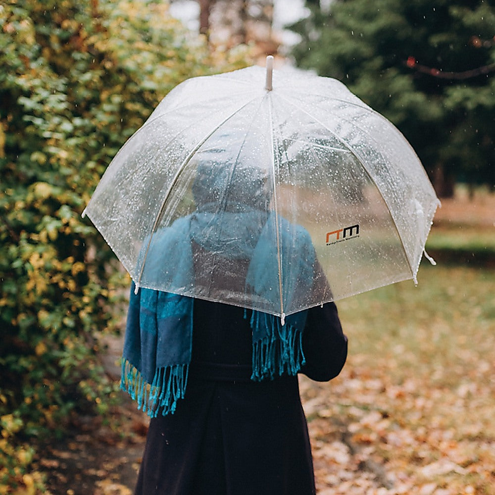 5x Clear Transparent Rain Walking Umbrella Parasol PVC Dome Wedding Party Favour V63-831651