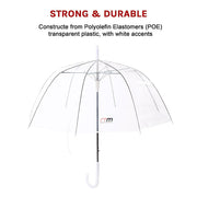 5x Clear Transparent Rain Walking Umbrella Parasol PVC Dome Wedding Party Favour V63-831651