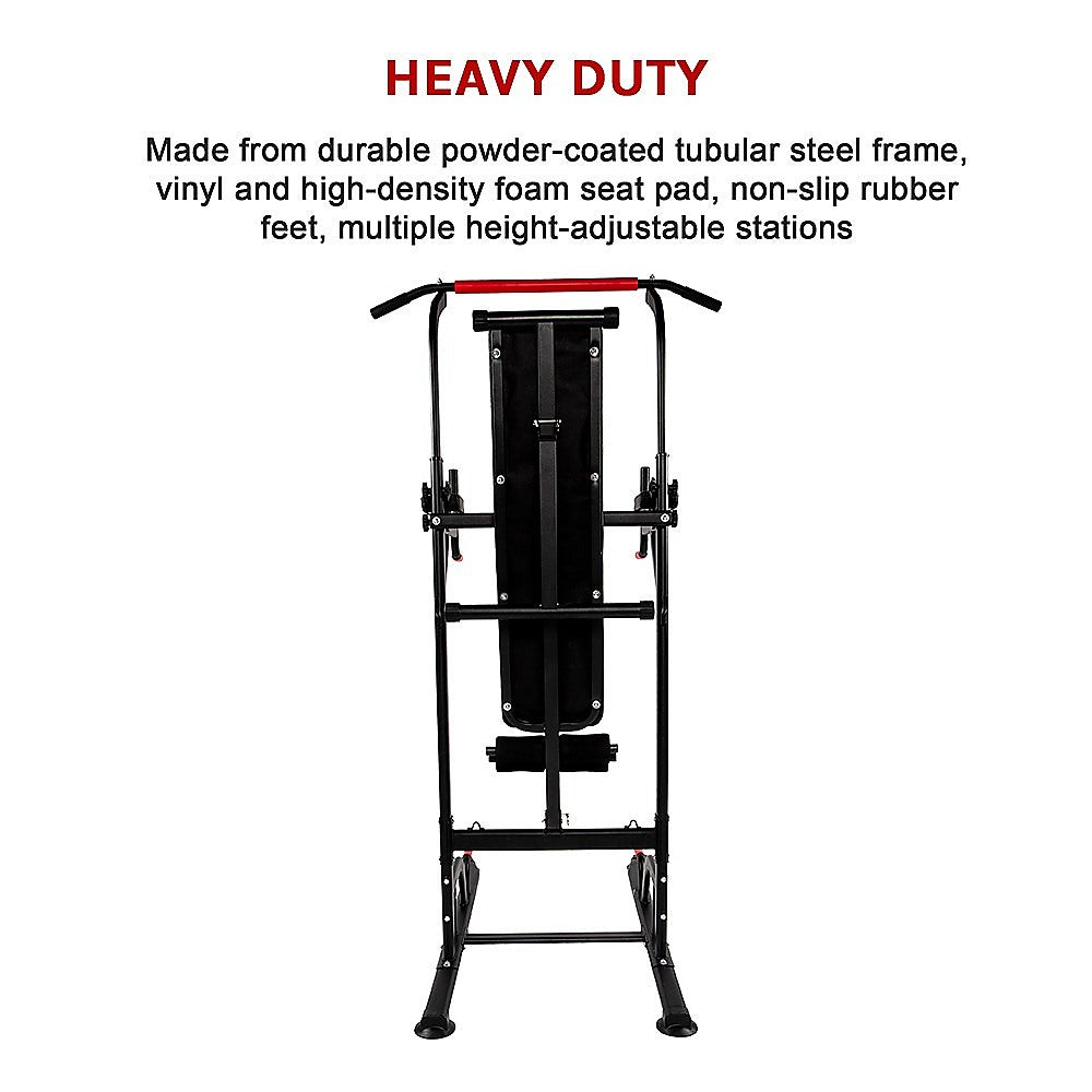 Power Tower Pull Up Weight Bench Dip Multi Station Chin Up Home Gym Equipment V63-831701