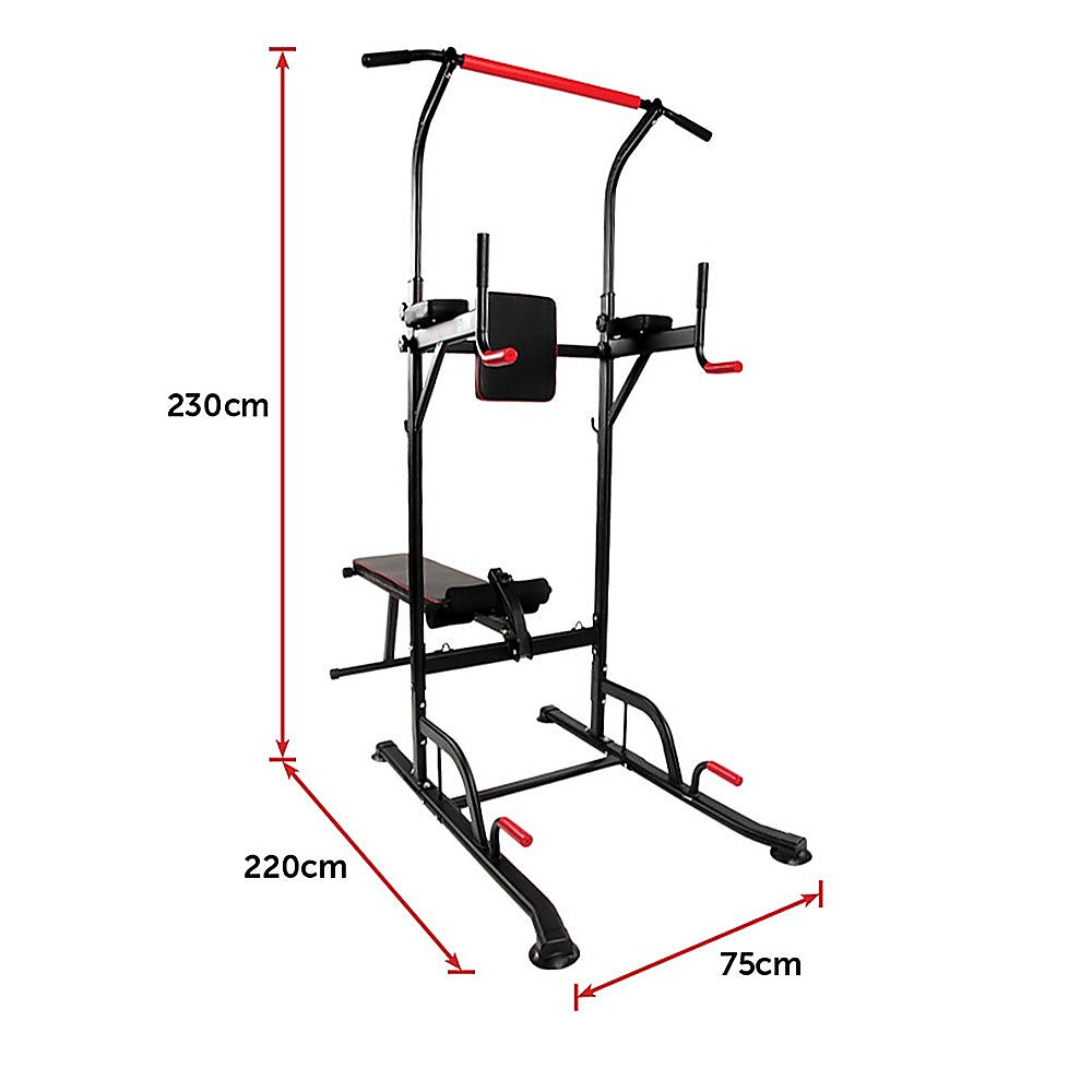 Power Tower Pull Up Weight Bench Dip Multi Station Chin Up Home Gym Equipment V63-831701