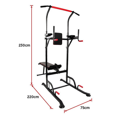 Power Tower Pull Up Weight Bench Dip Multi Station Chin Up Home Gym Equipment V63-831701